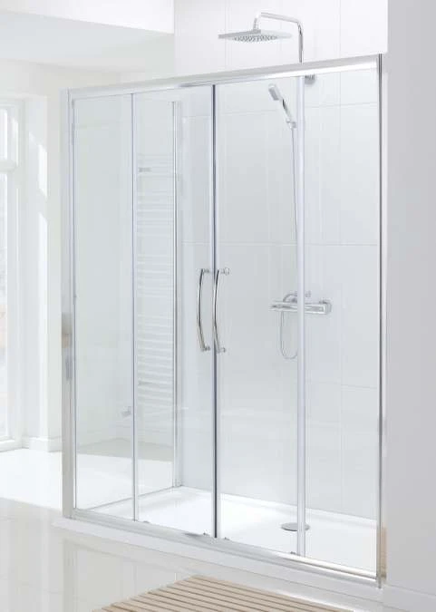 Lakes 1600mm Showering Spaces Semi-Frameless Double Sliding Door, Classic Collection 2 Lakes 1600mm Showering Spaces Semi-Frameless Double Sliding Door, Classic Collection - Image 2