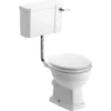 Shetland Low Level Toilet & Satin White Soft Close Seat
