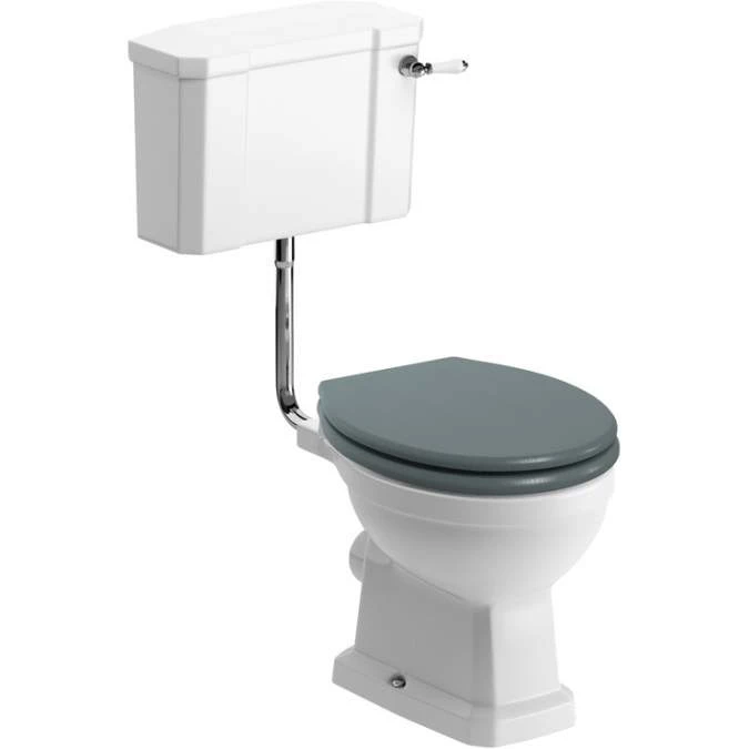 Shetland Low Level Toilet & Sea Green Soft Close Seat 1 Shetland Low Level Toilet & Sea Green Soft Close Seat