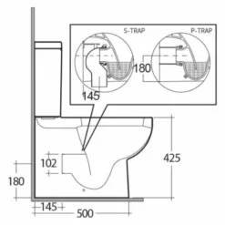RAK Tonique Flush To Wall WC With Soft Close Seat -Home Bathroom Tonique cc btw tech 1