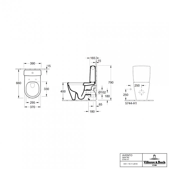 Villeroy & Boch Villeroy & Avento Close Coupled Toilet Combi Pack 2 Villeroy & Boch Villeroy & Avento Close Coupled Toilet Combi Pack - Image 2