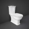 Washington Close Coupled Open Back Push Button Flush WC With Soft Close Seat White - RAK Ceramics