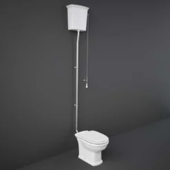 Washington High Level Cistern And WC With Soft Close Seat White - RAK Ceramics