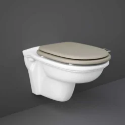 Washington Wall Hung Rimless WC With Soft Close Seat Cappuccino - RAK Ceramics