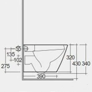 Feeling Matt Greige Wall Hung Rimless WC Inc Soft Close Seat - RAK Ceramics 2 Feeling Matt Greige Wall Hung Rimless WC Inc Soft Close Seat - RAK Ceramics - Image 2