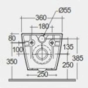 Feeling Matt Greige Wall Hung Rimless WC Inc Soft Close Seat - RAK Ceramics 3 Feeling Matt Greige Wall Hung Rimless WC Inc Soft Close Seat - RAK Ceramics - Image 3