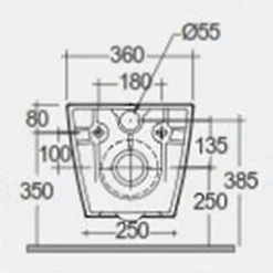 Feeling Matt White Wall Hung Rimless WC Inc Soft Close Seat - RAK Ceramics -Home Bathroom Wall Hung Sizes 2 v1 4