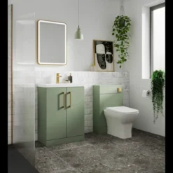 Ava Soft Square Rimless Back To Wall Toilet & Soft Close Seat -Home Bathroom arn803a arno green v1 ls