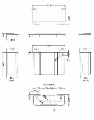 Bayswater Fitzroy Traditional Close Coupled Toilet - Flush Handle 8 Bayswater Fitzroy Traditional Close Coupled Toilet - Flush Handle - Image 8