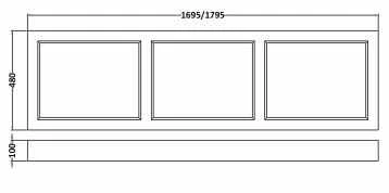 Bayswater 1700mm Bath Front Panel - Stiffkey Blue 3 Bayswater 1700mm Bath Front Panel - Stiffkey Blue - Image 3