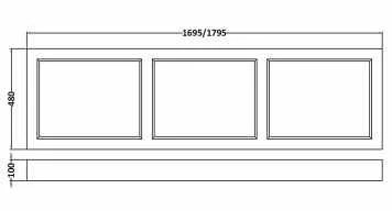 Bayswater 1800mm Bath Front Panel - Plummett Grey 3 Bayswater 1800mm Bath Front Panel - Plummett Grey - Image 3