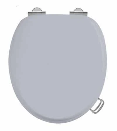 Burlington Grey Real Wood Traditional Toilet Seat Soft Closing - S46 1 Burlington Grey Real Wood Traditional Toilet Seat Soft Closing - S46
