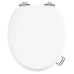 Burlington Matt White Wooden Traditional Toilet Seat Soft Closing - S45