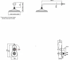 Burlington Severn Concealed Thermostatic Shower With Fixed Head - VF1S -Home Bathroom burlington severn fixed head tech