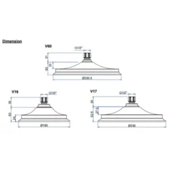 Burlington Tay Traditional Wall Mounted Bath Shower Mixer Tap Rigid Riser - Fixed Head - BT2WS -Home Bathroom burlinton fixed head tech