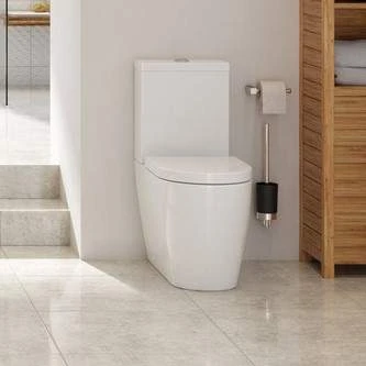 Campbell Rimless Close Coupled Open Back Toilet & Soft Closed Seat 3 Campbell Rimless Close Coupled Open Back Toilet & Soft Closed Seat - Image 3
