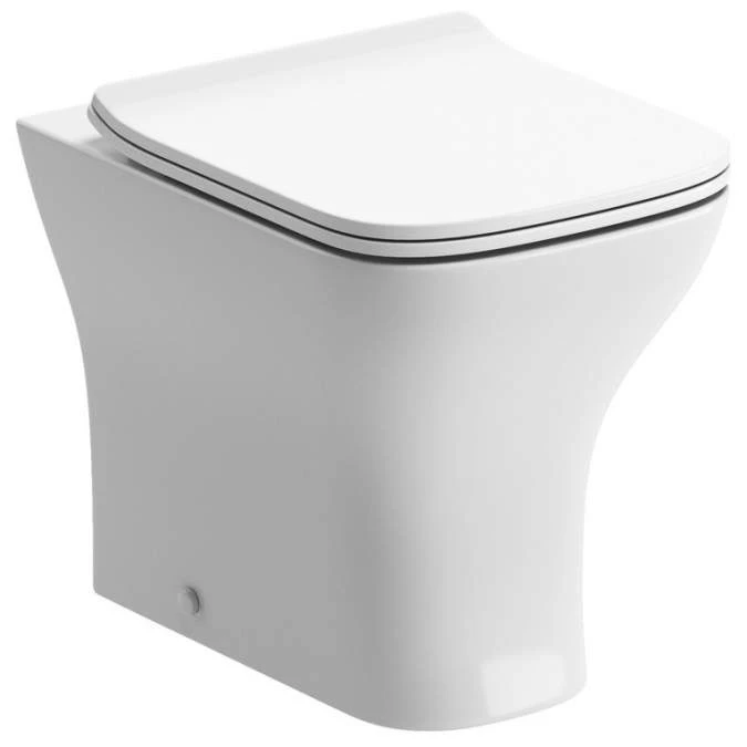 Crest Back To Wall Toilet & Slim Soft Close Seat 1 Crest Back To Wall Toilet & Slim Soft Close Seat