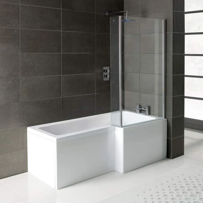 Deshi L-Shape Shower Bath, Panel & Screen - Right 2 Deshi L-Shape Shower Bath, Panel & Screen - Right - Image 2