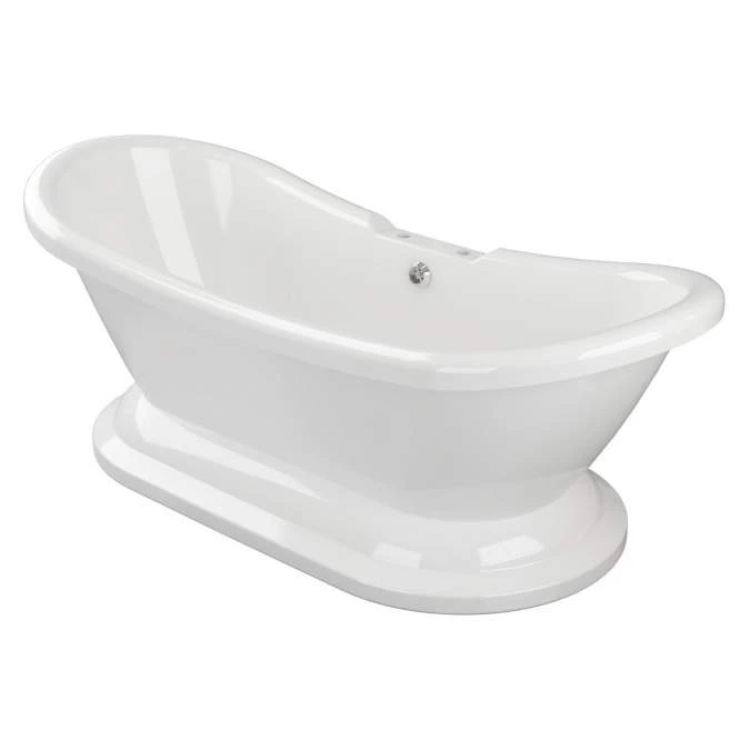 Gressingham 1760mm Freestanding Boat Bath - White 1 Gressingham 1760mm Freestanding Boat Bath - White