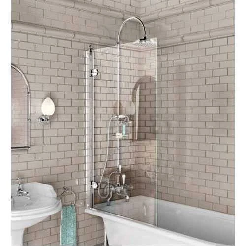 Burlington Hampton - Traditional Freestanding Shower Bath - 1700mm - Left Hand 2 Burlington Hampton - Traditional Freestanding Shower Bath - 1700mm - Left Hand - Image 2