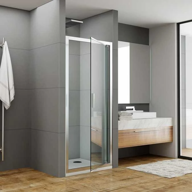 Jaquar Pivot Shower Door 800mm - Chrome Frame - Clear Glass 1 Jaquar Pivot Shower Door 800mm - Chrome Frame - Clear Glass