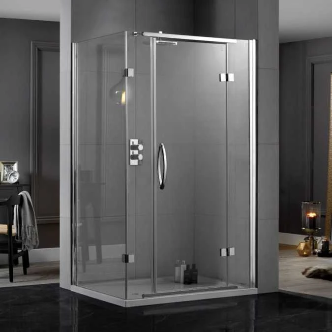 Aquadart Inline 1000 X 900mm 2 Sided Hinge Door Shower Enclosure With Side Panel 1 Aquadart Inline 1000 X 900mm 2 Sided Hinge Door Shower Enclosure With Side Panel