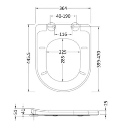 Luxury D-Shaped Soft Close Toilet Seat - Quick Release - NTS004 - Nuie 5 Luxury D-Shaped Soft Close Toilet Seat - Quick Release - NTS004 - Nuie -Home Bathroom nts004