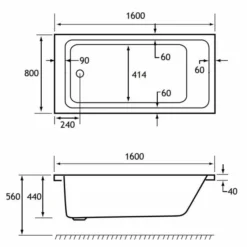 Beaufort Portland 1600 X 800 Single Ended Bath 5 Beaufort Portland 1600 X 800 Single Ended Bath -Home Bathroom portland se tech 1600x800 2