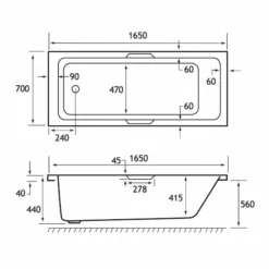 Beaufort Portland 1650 X 700 Beauforte Reinforced Bath With Grips 5 Beaufort Portland 1650 X 700 Beauforte Reinforced Bath With Grips -Home Bathroom portland se tg 1650x700 tech 1