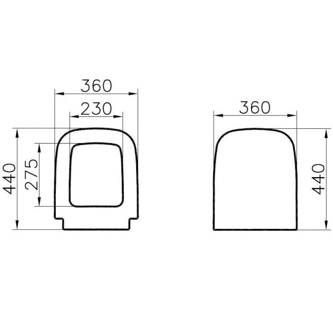 VitrA S20 Replacement Toilet Seat - Soft Close - 77003009 2 VitrA S20 Replacement Toilet Seat - Soft Close - 77003009 - Image 2
