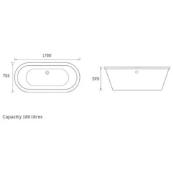 Semois 1700mm Freestanding Bath -Home Bathroom semois tech