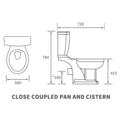 Shetland Closed Coupled Toilet & Standard Soft Close Seat 5 Shetland Closed Coupled Toilet & Standard Soft Close Seat -Home Bathroom shetland cc tech