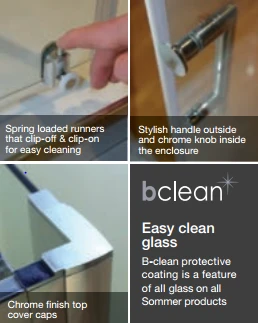 Sommer6 1600mm Sliding Shower Door 3 Sommer6 1600mm Sliding Shower Door - Image 3