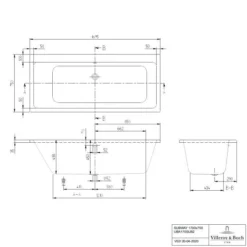 Villeroy & Boch Subway 1700 X 750mm Double Ended Bath -Home Bathroom subway 1700x750 tech