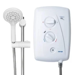 Triton T80Z Fast-Fit 8.5kW Electric Shower White -Home Bathroom triton t80z 2