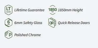 Pacific Quadrant Shower Enclosure - 1000 X 1000mm - Nuie 2 Pacific Quadrant Shower Enclosure - 1000 X 1000mm - Nuie - Image 2