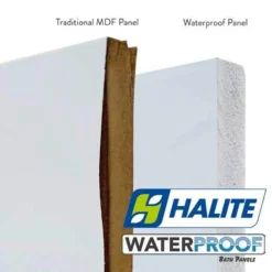 HaLite Gloss White 1500mm Bath Panel - Waterproof & Solid -Home Bathroom waterproof panel 2