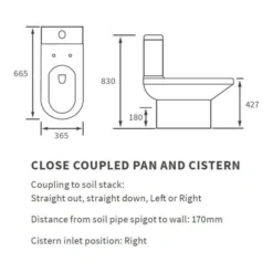 Whistle Closed Coupled Toilet & Soft Close Seat -Home Bathroom whistle cc open back tech