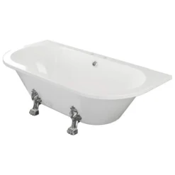York Traditional 1700mm Back To Wall Freestanding Bath